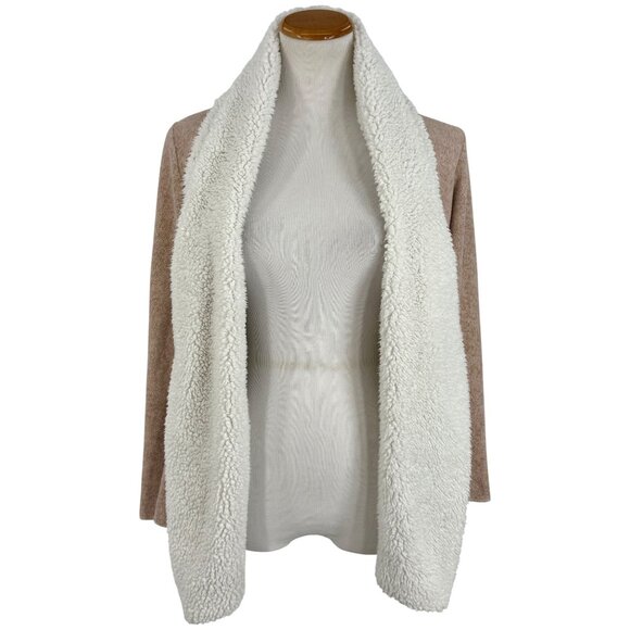 Jaclyn Intimates Shearling Trim Open Front Cozy Cardigan • Loungewear Soft Girl - Picture 12 of 16